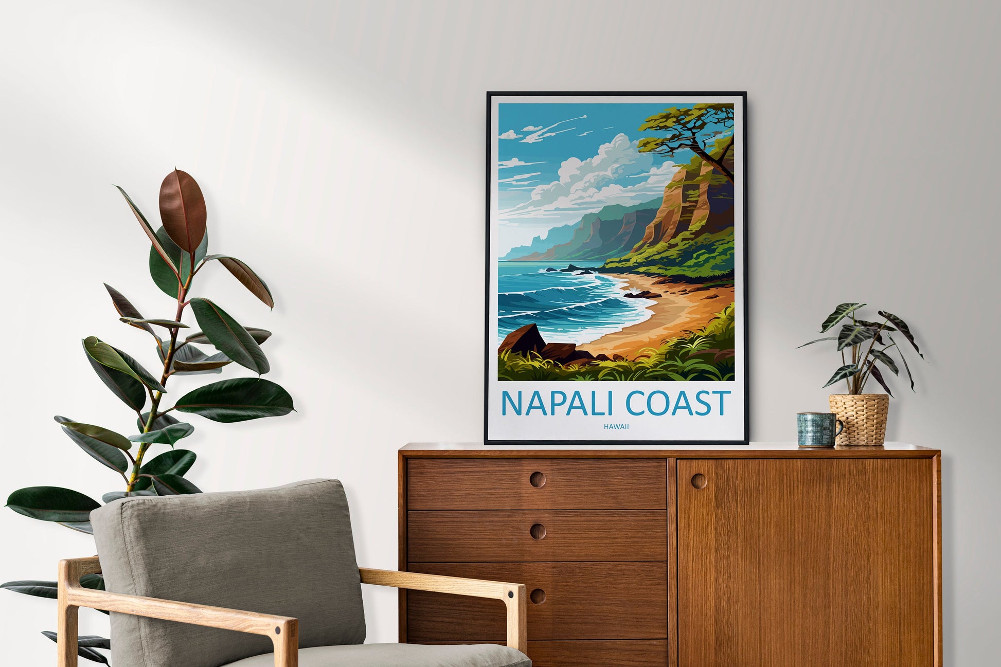 Napali Coast Travel Print Wall Art Napali Coast Wall Hanging Home Décor Napali Coast Gift Art Lovers Hawaii Art Lover Gift Print Artwork
