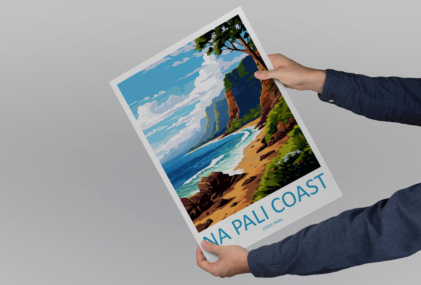 Napali Coast Travel Print Wall Art Napali Coast Wall Hanging Home Décor Napali Coast Gift Art Lovers Hawaii Art Lover Gift Print Artwork