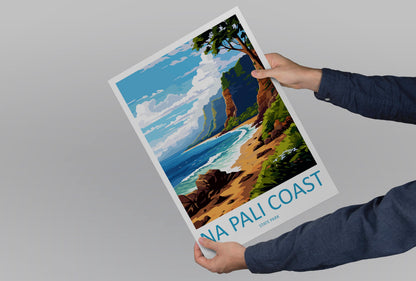 Napali Coast Travel Print Wall Art Napali Coast Wall Hanging Home Décor Napali Coast Gift Art Lovers Hawaii Art Lover Gift Print Artwork