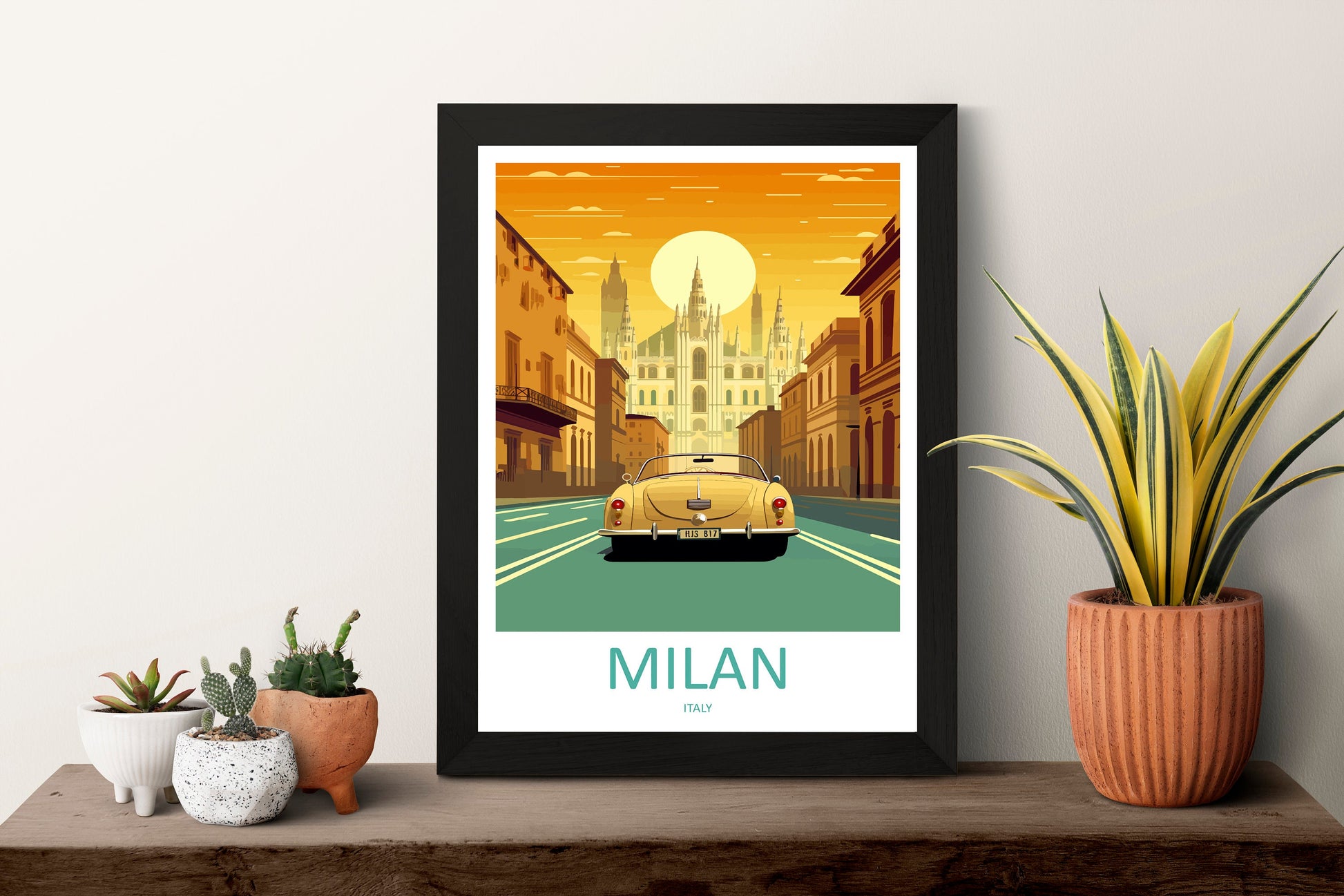 Milan Travel Print Wall Art Milan Wall Hanging Home Décor Milan Gift Art Lovers Spain Art Lover Gift Milan Wall Décor Ibiza Spain Print