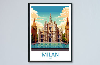 Milan Travel Print Wall Art Milan Wall Hanging Home Décor Milan Gift Art Lovers Spain Art Lover Gift Milan Wall Décor Ibiza Spain Print