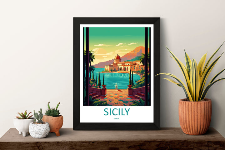 Sicily Travel Print Wall Art Sicily Italy Wall Hanging Home Decoration Sicily Gift Art Lovers Wall Art Print Sicily Italy Art Sicily Poster