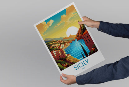 Sicily Travel Print Wall Art Sicily Italy Wall Hanging Home Decoration Sicily Gift Art Lovers Wall Art Print Sicily Italy Art Sicily Poster