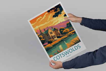 Cotswolds Print Cotswolds Home Decor Landscape Art Print Cotswolds Wall Art for England Enthusiast Gift Wall Hanging Cotswolds UK Poster Art