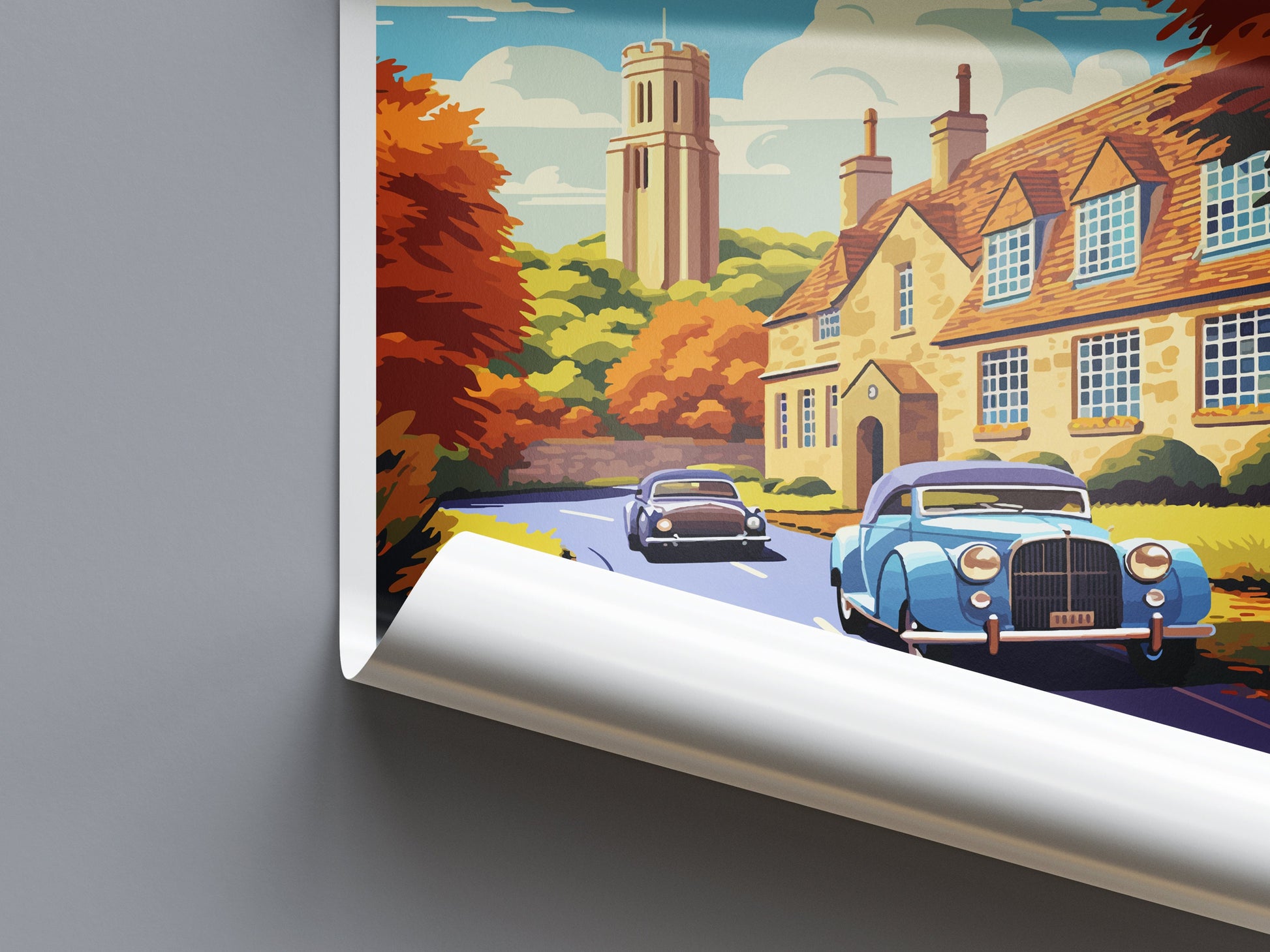 Cotswolds Print Cotswolds Home Decor Landscape Art Print Cotswolds Wall Art for England Enthusiast Gift Wall Hanging Cotswolds UK Poster Art