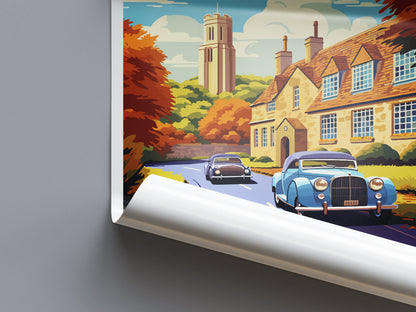 Cotswolds Print Cotswolds Home Decor Landscape Art Print Cotswolds Wall Art for England Enthusiast Gift Wall Hanging Cotswolds UK Poster Art