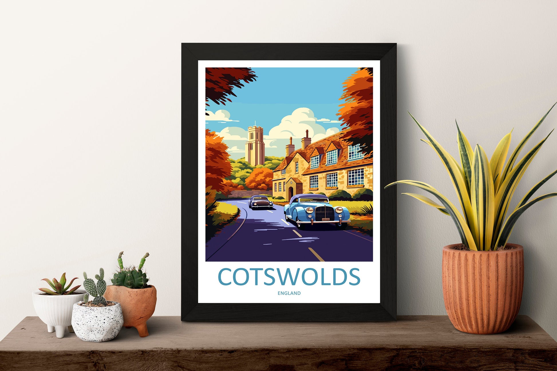 Cotswolds Print Cotswolds Home Decor Landscape Art Print Cotswolds Wall Art for England Enthusiast Gift Wall Hanging Cotswolds UK Poster Art