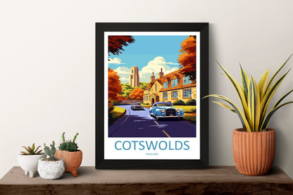 Cotswolds Print Cotswolds Home Decor Landscape Art Print Cotswolds Wall Art for England Enthusiast Gift Wall Hanging Cotswolds UK Poster Art