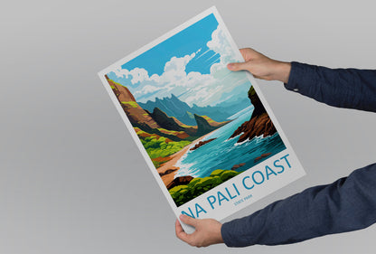 Napali Coast Travel Print Wall Art Napali Coast Wall Hanging Home Décor Napali Coast Gift Art Lovers Hawaii Art Lover Gift Print Artwork