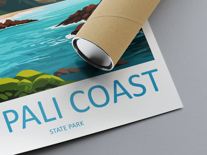 Napali Coast Travel Print Wall Art Napali Coast Wall Hanging Home Décor Napali Coast Gift Art Lovers Hawaii Art Lover Gift Print Artwork