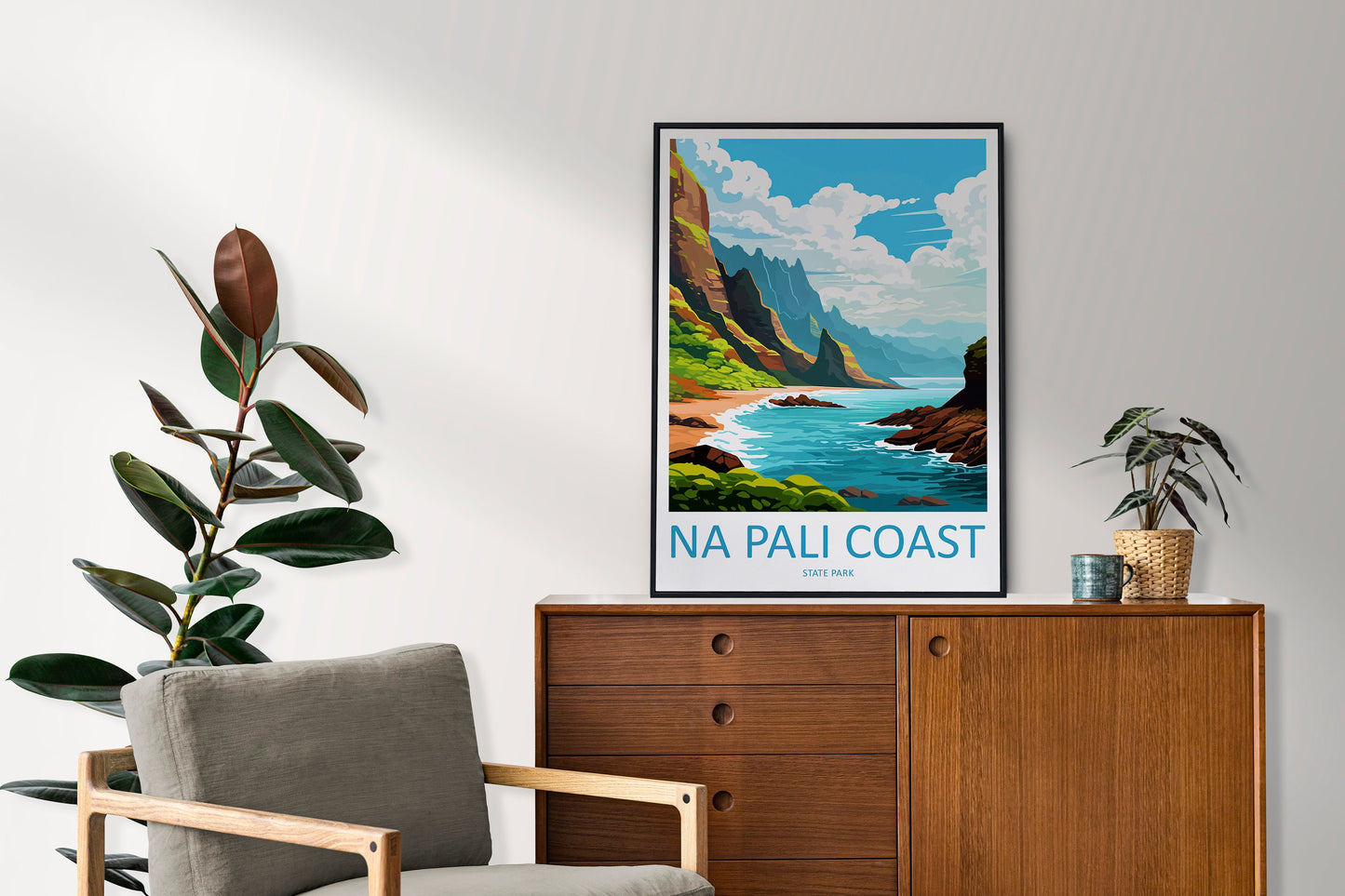 Napali Coast Travel Print Wall Art Napali Coast Wall Hanging Home Décor Napali Coast Gift Art Lovers Hawaii Art Lover Gift Print Artwork