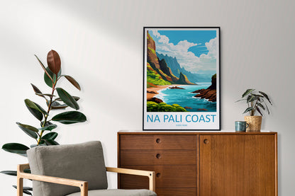 Napali Coast Travel Print Wall Art Napali Coast Wall Hanging Home Décor Napali Coast Gift Art Lovers Hawaii Art Lover Gift Print Artwork