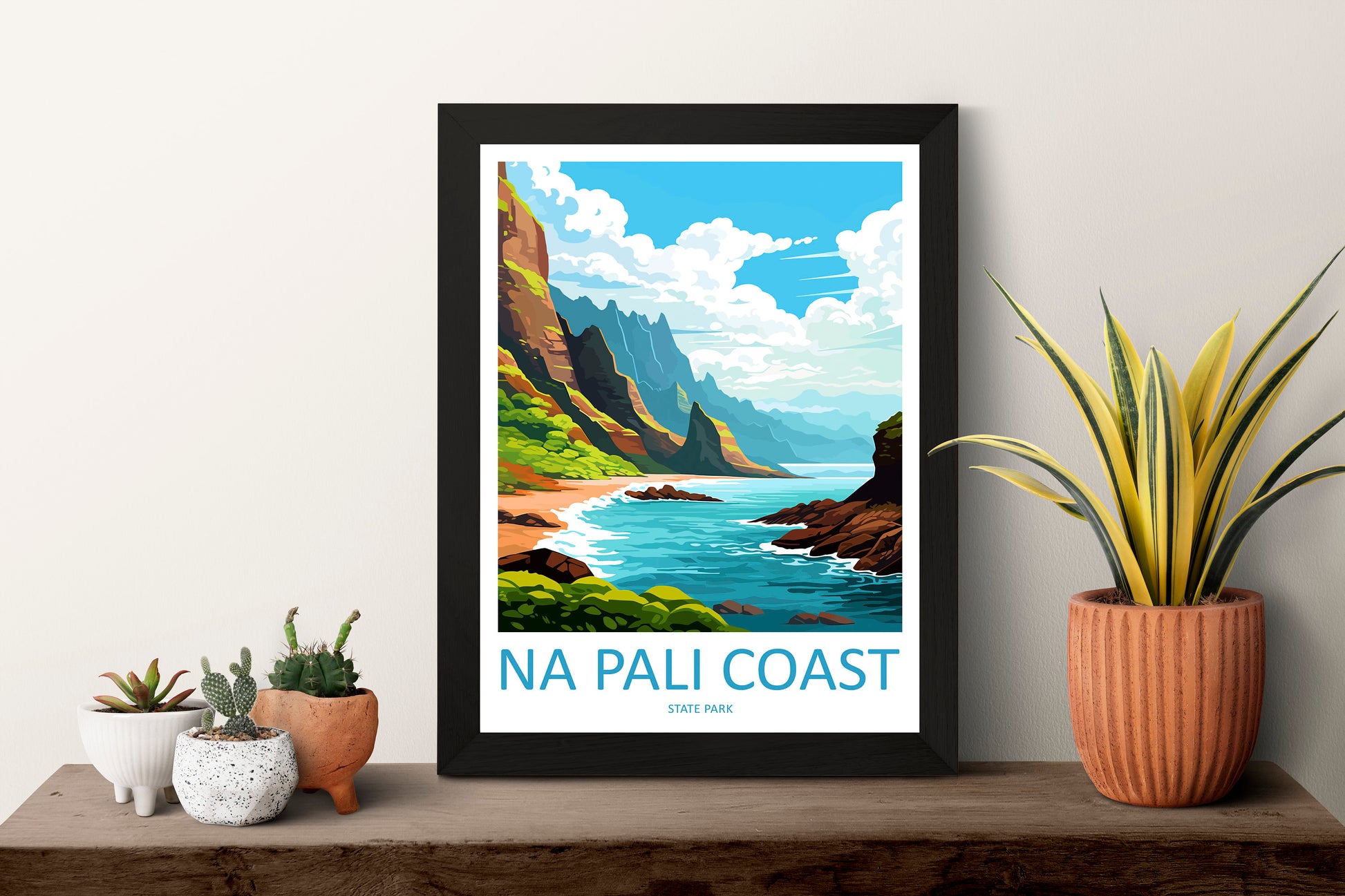 Napali Coast Travel Print Wall Art Napali Coast Wall Hanging Home Décor Napali Coast Gift Art Lovers Hawaii Art Lover Gift Print Artwork