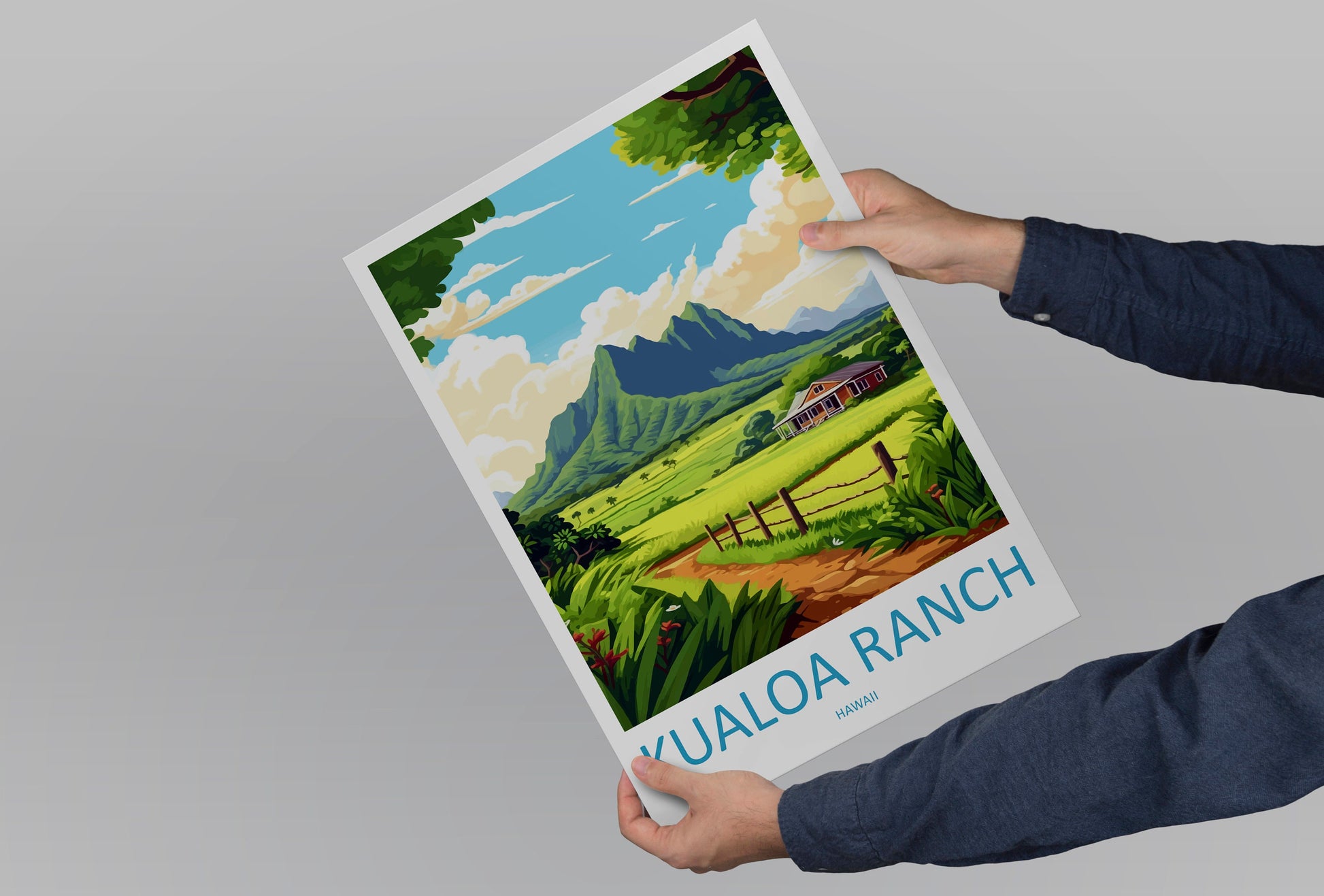 Kualoa Ranch Travel Print Wall Art Kualoa Ranch Wall Hanging Home Décor Kualoa Ranch Gift Art Lovers Hawaii Art Lover Gift Print Artwork