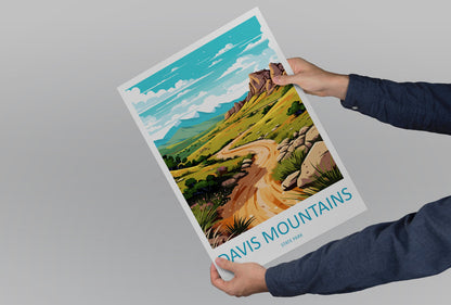 Davis Mountain State Park Travel Print Wall Art Davis Mountain Wall Hanging Home Décor Davis Mountain Gift Art Lovers Texas Art Lover