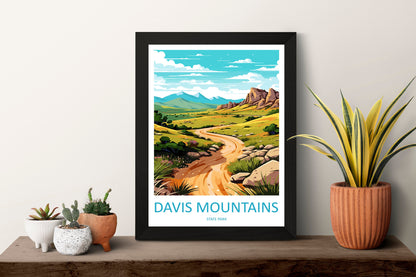 Davis Mountain State Park Travel Print Wall Art Davis Mountain Wall Hanging Home Décor Davis Mountain Gift Art Lovers Texas Art Lover