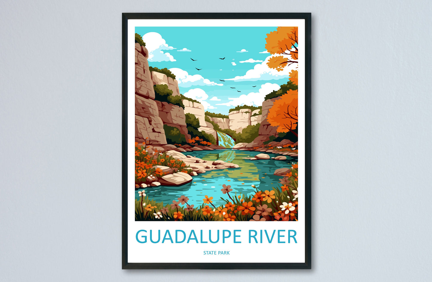 Guadalupe River State Park Travel Print Wall Art Guadalupe River Wall Hanging Home Décor Guadalupe River Gift Art Lovers Texas Art Lover