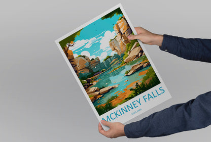 Mckinney Falls State Park Travel Print Wall Art Mckinney Falls Wall Hanging Home Décor Mckinney Falls Gift Art Lovers Texas Art Lover