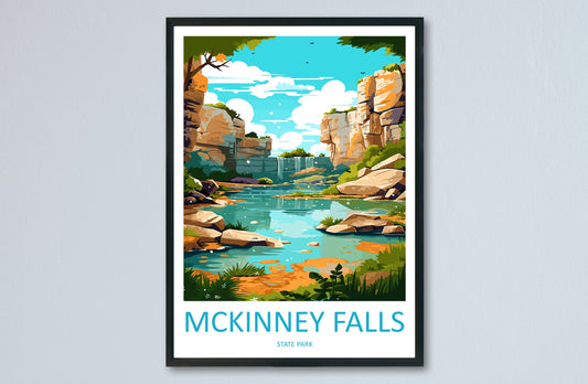Mckinney Falls State Park Travel Print Wall Art Mckinney Falls Wall Hanging Home Décor Mckinney Falls Gift Art Lovers Texas Art Lover