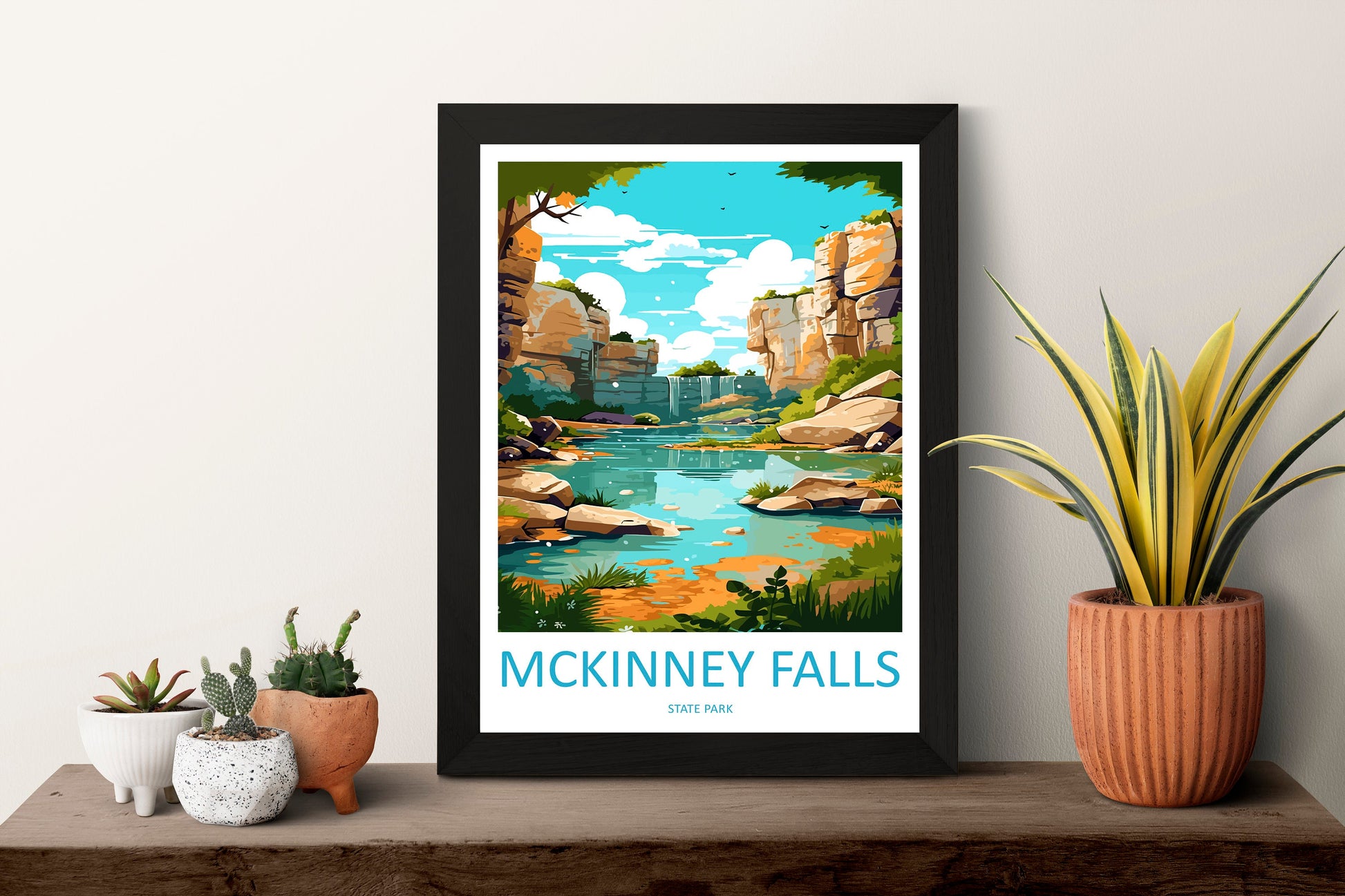 Mckinney Falls State Park Travel Print Wall Art Mckinney Falls Wall Hanging Home Décor Mckinney Falls Gift Art Lovers Texas Art Lover