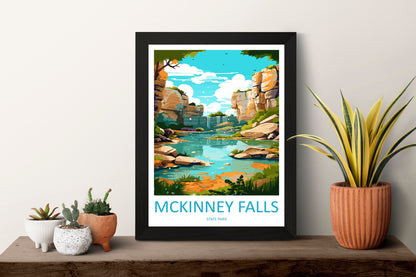 Mckinney Falls State Park Travel Print Wall Art Mckinney Falls Wall Hanging Home Décor Mckinney Falls Gift Art Lovers Texas Art Lover
