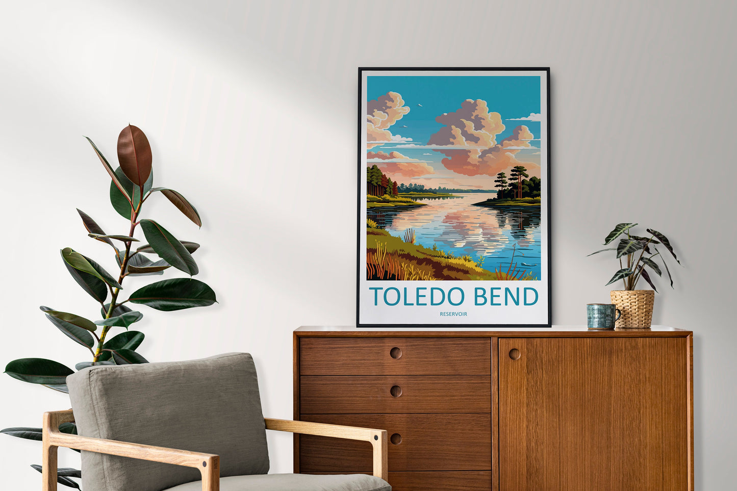 Toledo Bend Reservoir Travel Print Wall Art Toledo Bend Reservoir Wall Hanging Home Décor Toledo Bend Gift Art Lovers Texas Art Lover