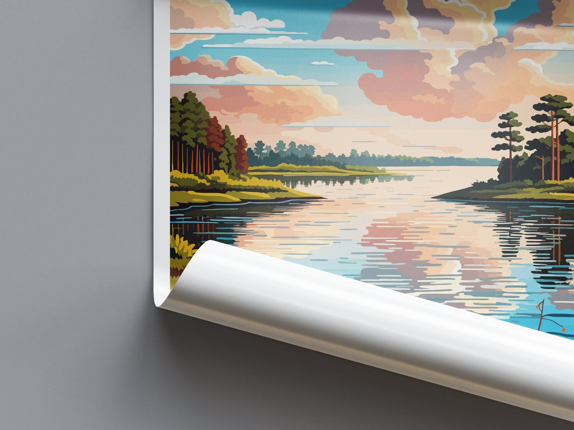 Toledo Bend Reservoir Travel Print Wall Art Toledo Bend Reservoir Wall Hanging Home Décor Toledo Bend Gift Art Lovers Texas Art Lover