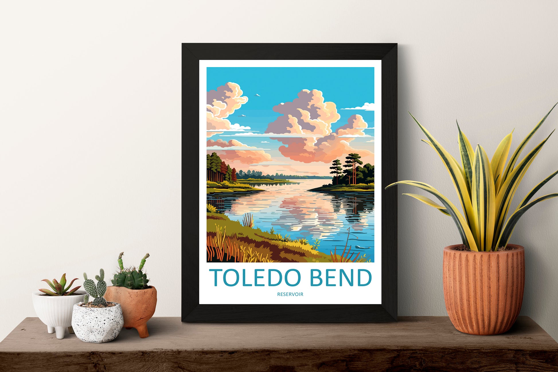 Toledo Bend Reservoir Travel Print Wall Art Toledo Bend Reservoir Wall Hanging Home Décor Toledo Bend Gift Art Lovers Texas Art Lover