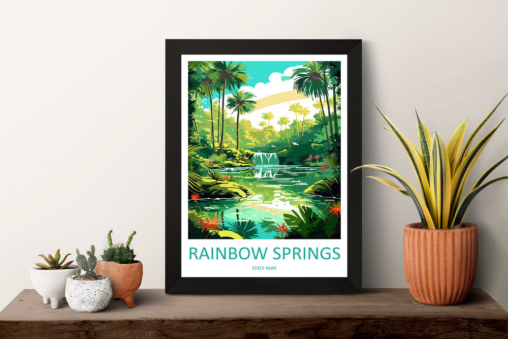 Rainbow Springs State Park Travel Print Wall Art Rainbow Springs Wall Hanging Home Décor Rainbow Springs Gift Art Lovers Florida Art Gift