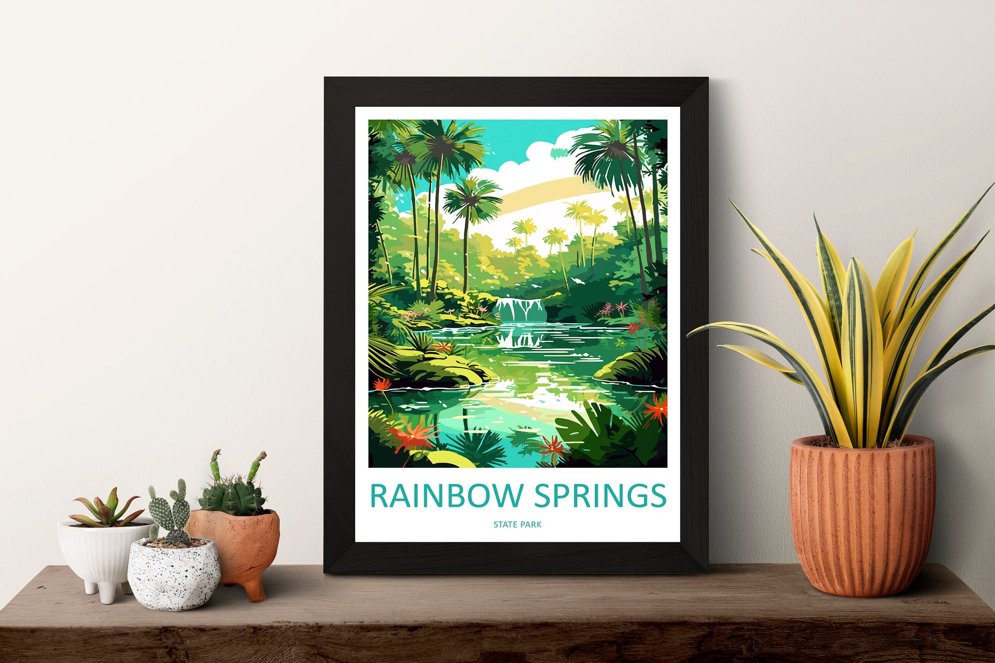 Rainbow Springs State Park Travel Print Wall Art Rainbow Springs Wall Hanging Home Décor Rainbow Springs Gift Art Lovers Florida Art Gift