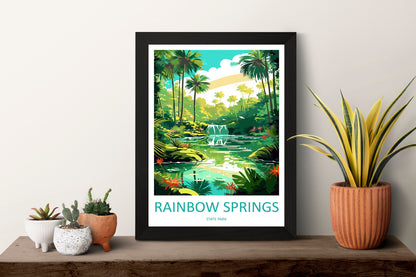 Rainbow Springs State Park Travel Print Wall Art Rainbow Springs Wall Hanging Home Décor Rainbow Springs Gift Art Lovers Florida Art Gift