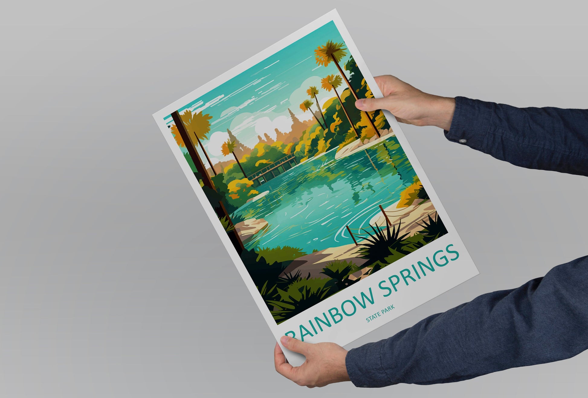 Rainbow Springs State Park Travel Print Wall Art Rainbow Springs Wall Hanging Home Décor Rainbow Springs Gift Art Lovers Florida Art Gift