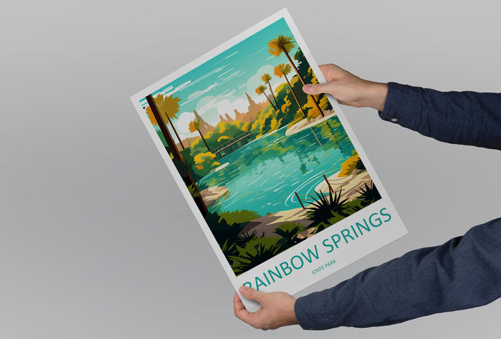Rainbow Springs State Park Travel Print Wall Art Rainbow Springs Wall Hanging Home Décor Rainbow Springs Gift Art Lovers Florida Art Gift