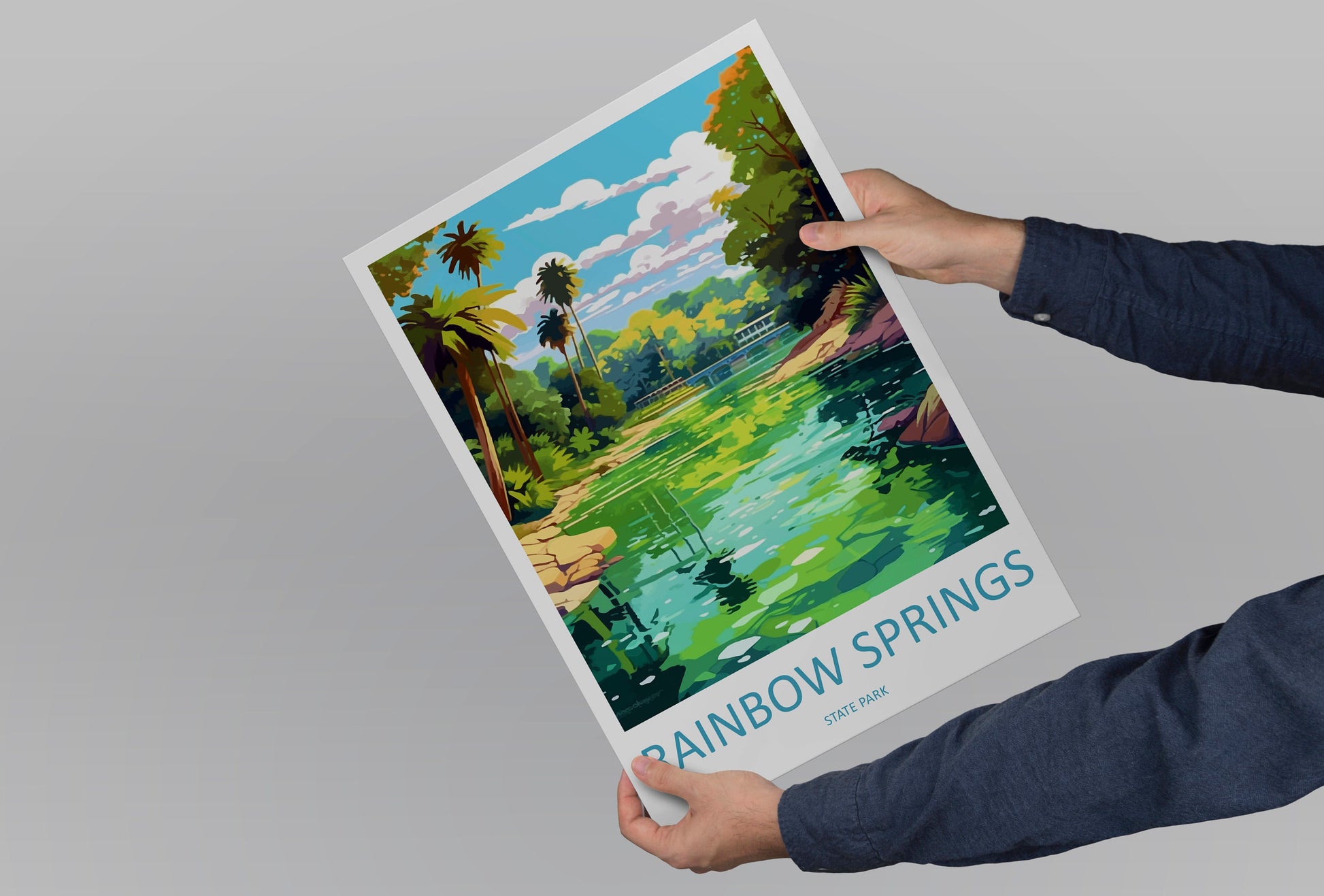 Rainbow Springs State Park Travel Print Wall Art Rainbow Springs Wall Hanging Home Décor Rainbow Springs Gift Art Lovers Florida Art Gift