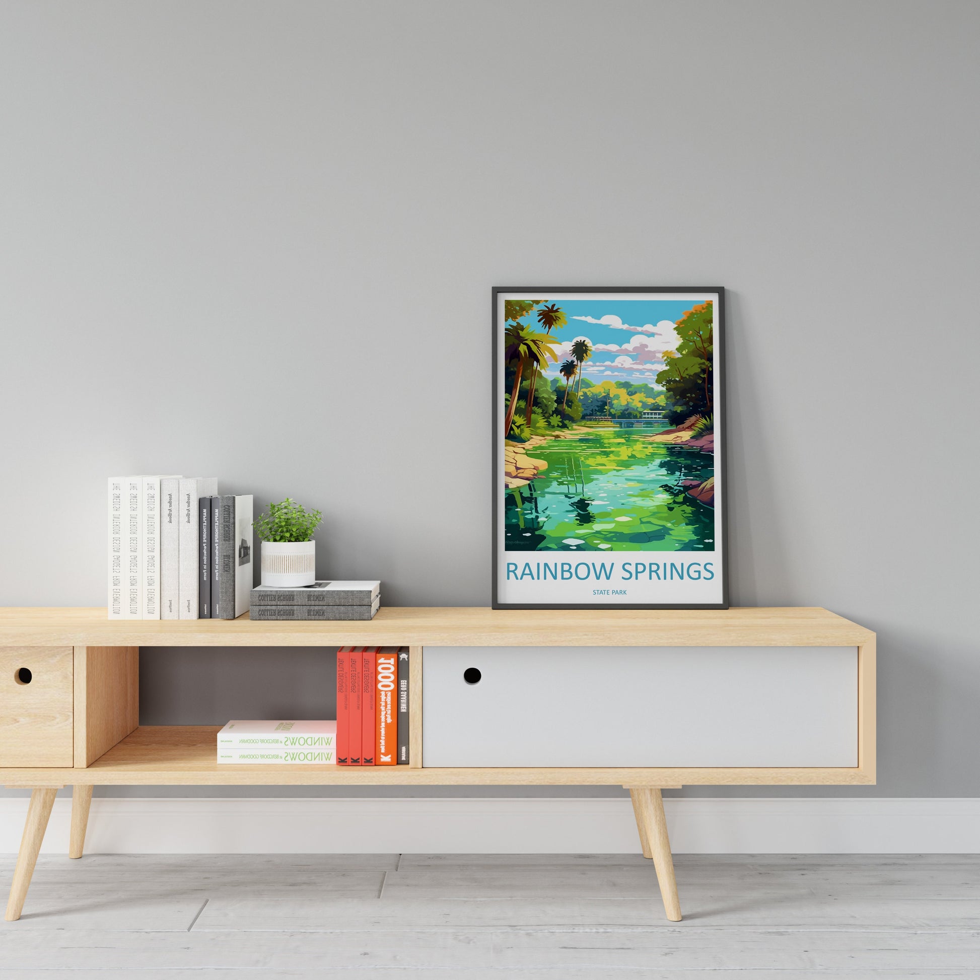 Rainbow Springs State Park Travel Print Wall Art Rainbow Springs Wall Hanging Home Décor Rainbow Springs Gift Art Lovers Florida Art Gift