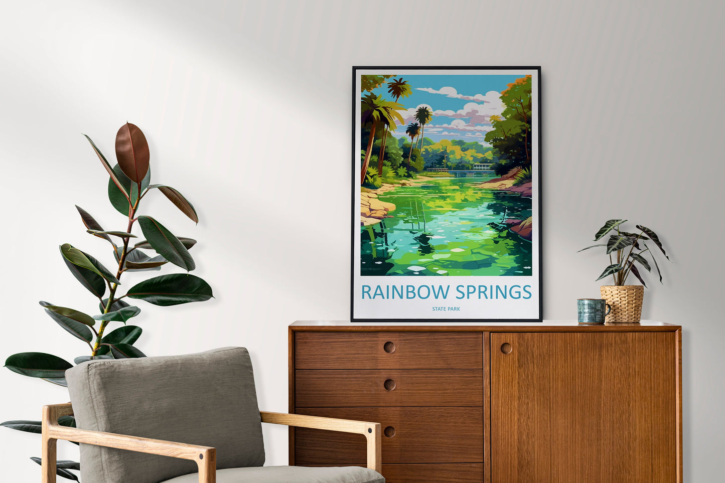 Rainbow Springs State Park Travel Print Wall Art Rainbow Springs Wall Hanging Home Décor Rainbow Springs Gift Art Lovers Florida Art Gift