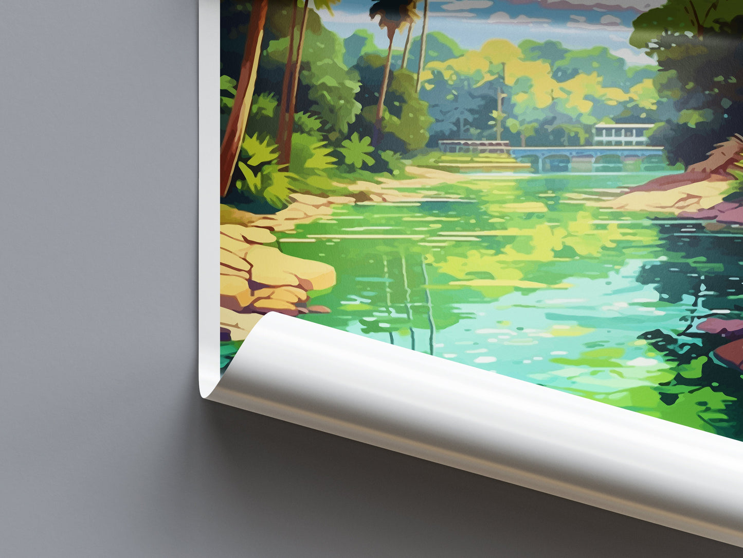 Rainbow Springs State Park Travel Print Wall Art Rainbow Springs Wall Hanging Home Décor Rainbow Springs Gift Art Lovers Florida Art Gift