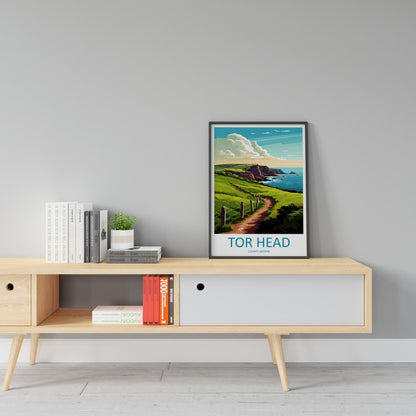 Tor Head Travel Print Wall Art Tor Head Wall Hanging Home Décor Tor Head Gift Art Lovers England Art Lover Gift Print Artwork