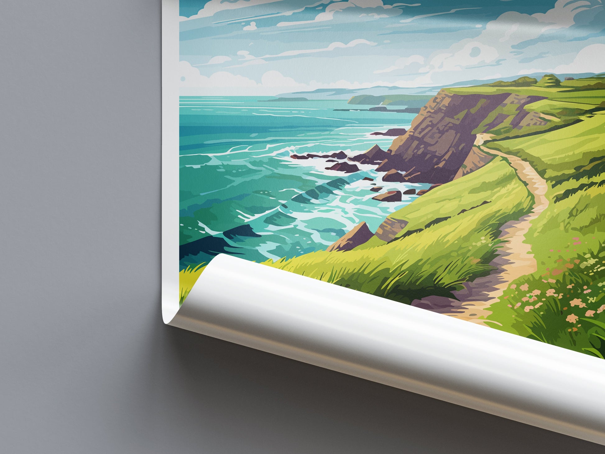 St. Davids Head Home Decor Landscape St. Davids Head Art Print St. Davids Head Wall Art Nature Enthusiast Gift Wall Hanging Pembrokeshire