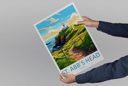 St. Abbs Head Print St. Abbs Head Home Decor Landscape Art Print St. Abbs Head Wall Art for Scotland Enthusiast Gift Wall Hanging