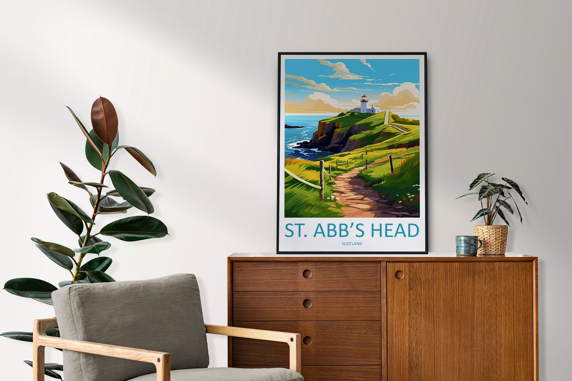 St. Abbs Head Print St. Abbs Head Home Decor Landscape Art Print St. Abbs Head Wall Art for Scotland Enthusiast Gift Wall Hanging