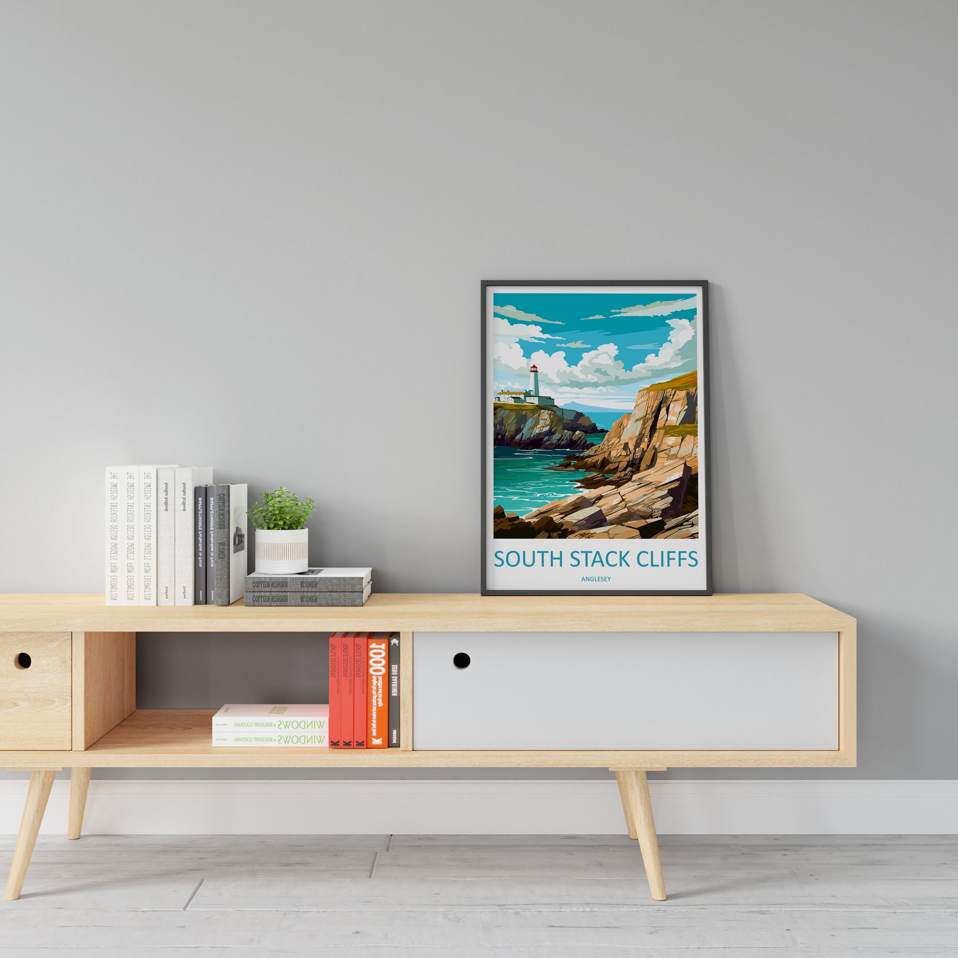 South Stack Cliffs Travel Print Wall Art South Stack Cliffs Wall Hanging Home Decor South Stack Cliffs Gift Art Lovers Wall Art Anglesey