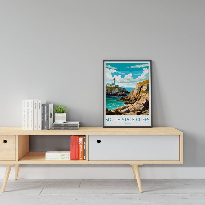 South Stack Cliffs Travel Print Wall Art South Stack Cliffs Wall Hanging Home Decor South Stack Cliffs Gift Art Lovers Wall Art Anglesey