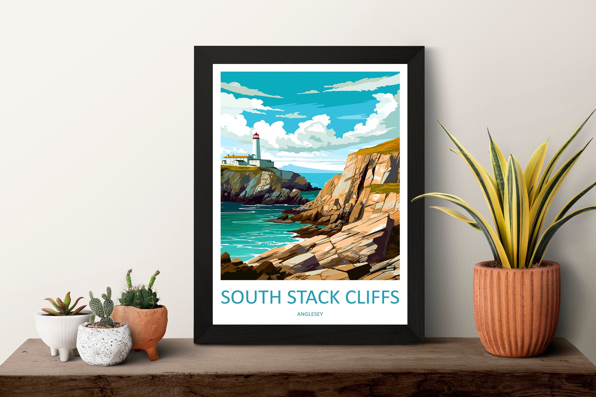South Stack Cliffs Travel Print Wall Art South Stack Cliffs Wall Hanging Home Decor South Stack Cliffs Gift Art Lovers Wall Art Anglesey