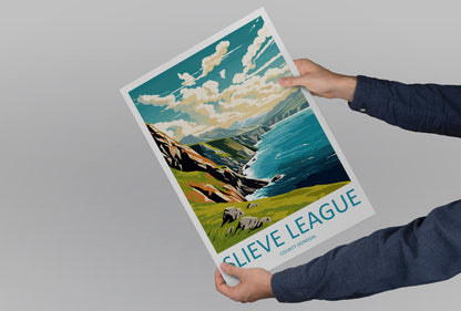 Slieve League Travel Print Wall Art Slieve League Wall Hanging Home Decor Slieve League Gift Art Lovers Wall Art Ireland