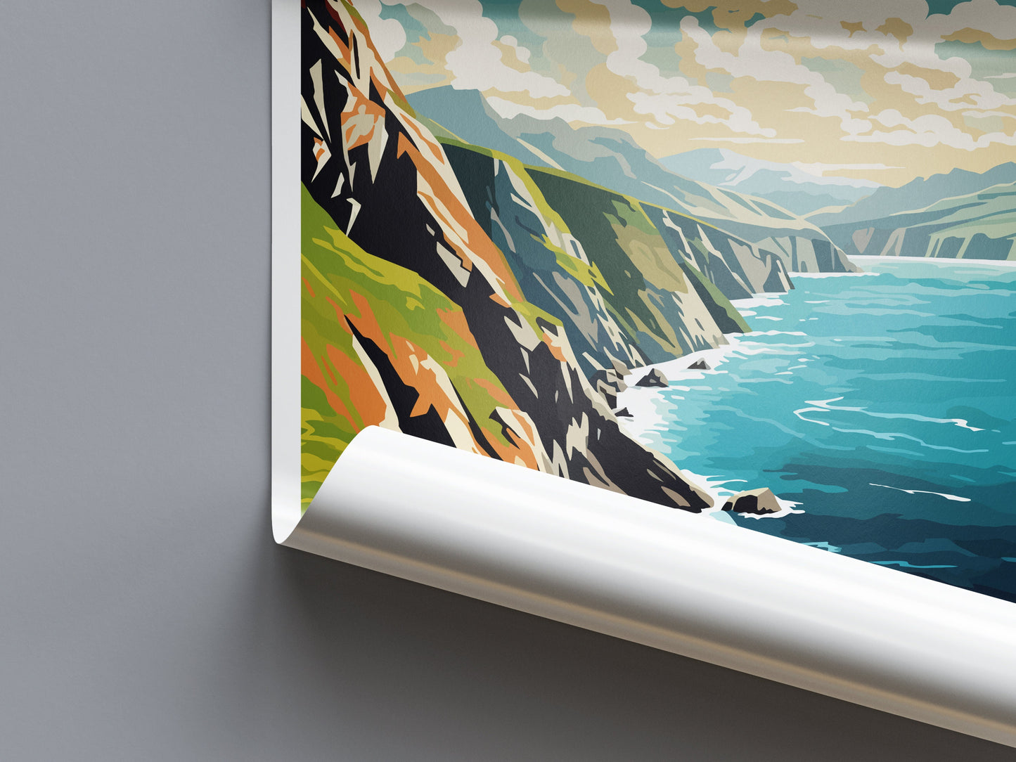 Slieve League Travel Print Wall Art Slieve League Wall Hanging Home Decor Slieve League Gift Art Lovers Wall Art Ireland