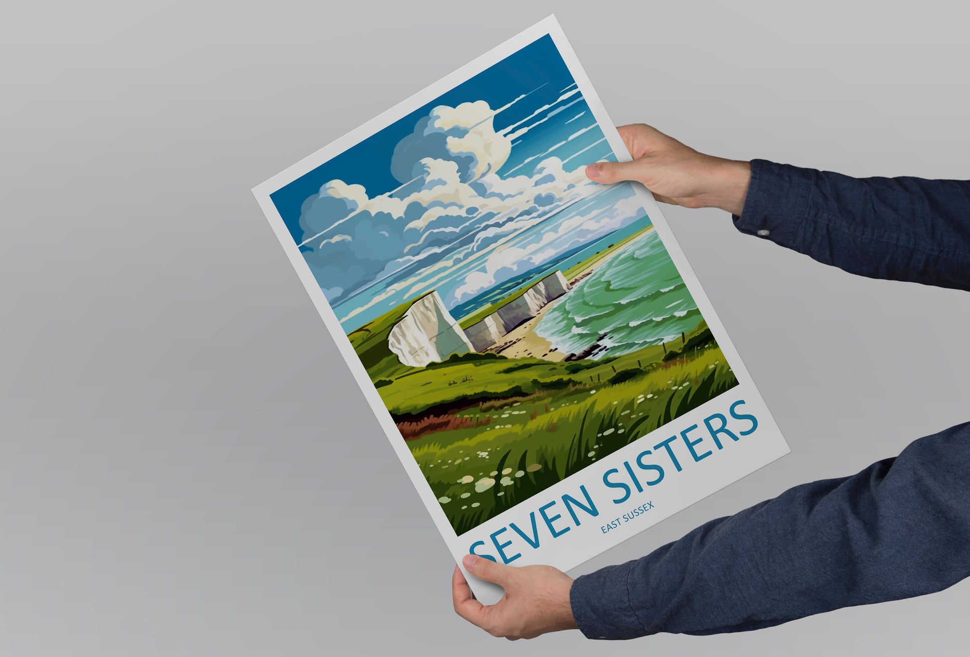 Seven Sisters Travel Print Wall Art Seven Sisters Wall Hanging Home Décor Seven Sisters Gift Art Lover Gift Print Sussex Travel Print