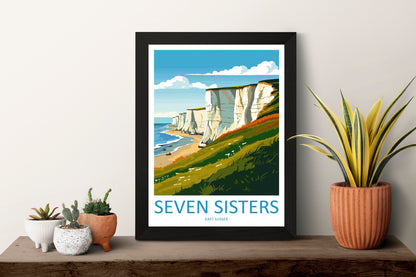 Seven Sisters Travel Print Wall Art Seven Sisters Wall Hanging Home Décor Seven Sisters Gift Art Lover Gift Print Sussex Travel Print