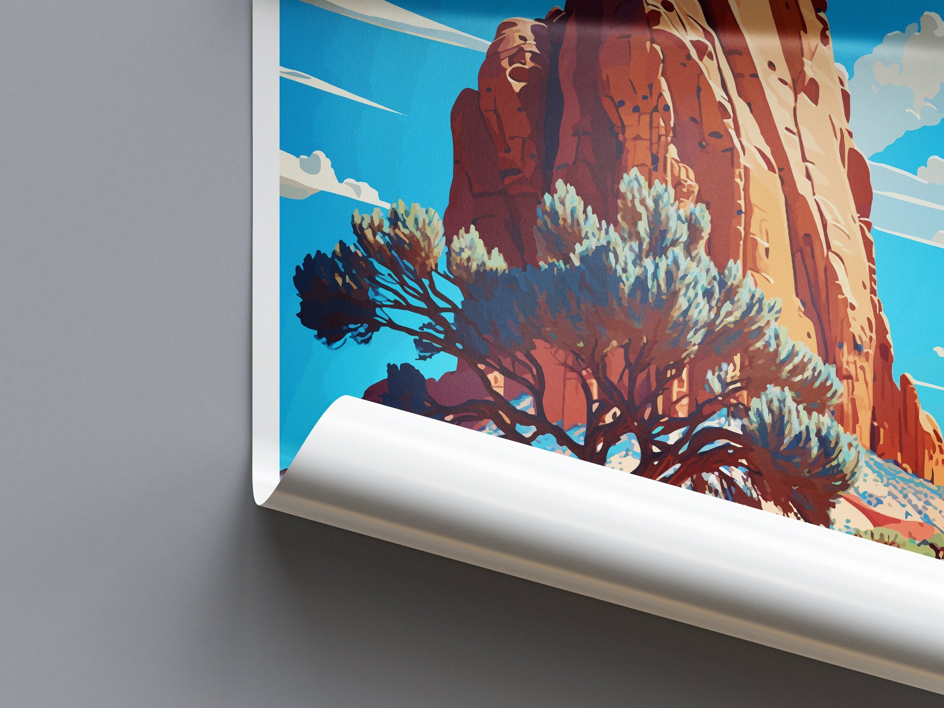Flatiron Travel Print Wall Art Flatiron Wall Hanging Home Décor Flatiron Gift Art Lovers Arizona Art Lover Gift Arizona