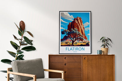 Flatiron Travel Print Wall Art Flatiron Wall Hanging Home Décor Flatiron Gift Art Lovers Arizona Art Lover Gift Arizona